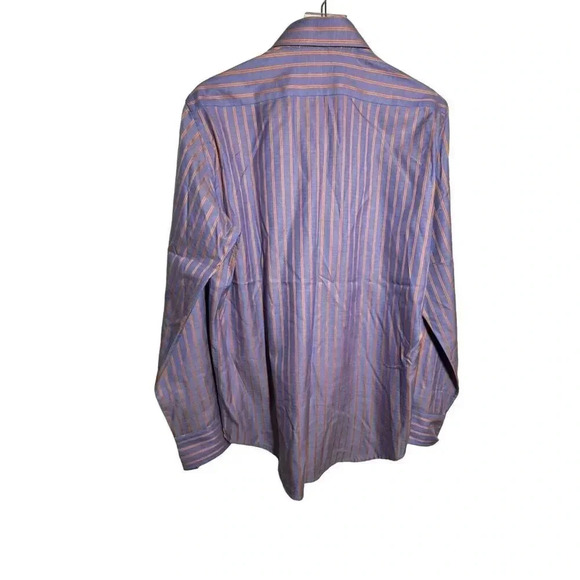 Robert Graham Button Up Shirt Mens M/L Classic Fit blue  Flip Cuff Spread 41 - Picture 2 of 8